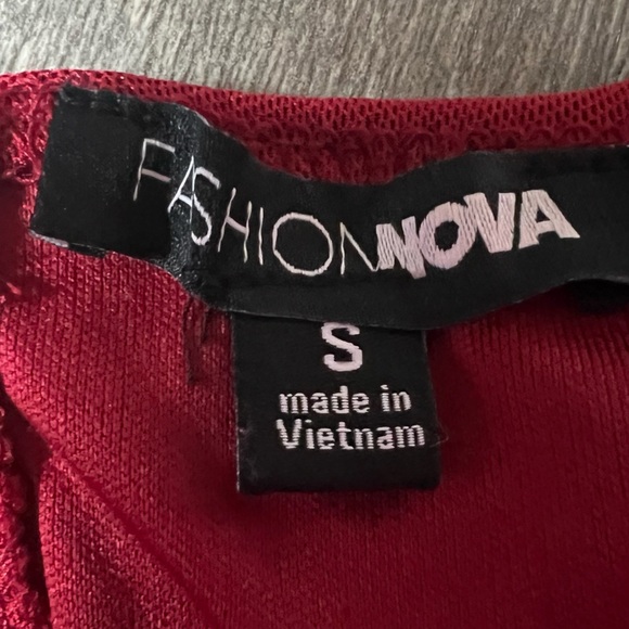 Fashion nova no tease mesh corset top in red. Size S - Picture 11 of 12